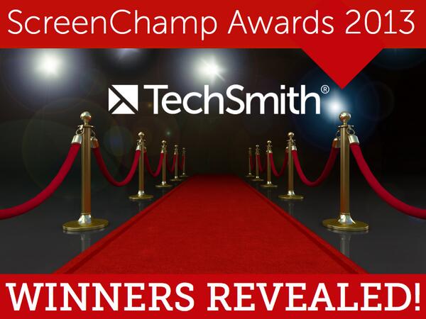TechSmith's tweet photo. The 2013 #ScreenChamp Awards is like the perfect screencast: short, fun and to-the-point: http://t.co/Enmb7pCeOx http://t.co/jVqT4Wggk1