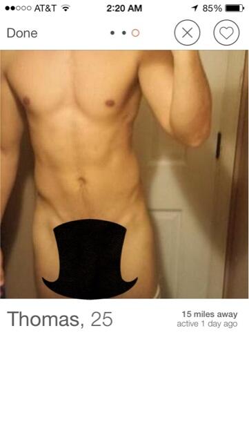 DatingShame's tweet photo. ...decided it was a GREAT idea to upload his butt and his junk on FB? #WTFThomas #classytophat http://t.co/rCmpdNVN7x