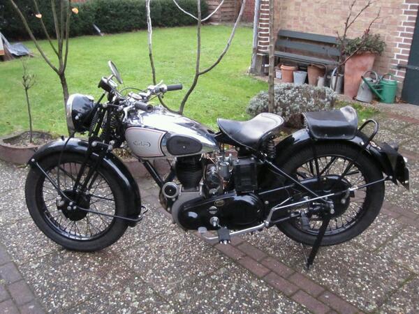 Just back from 2hrs relaxed ride on my #Norton16H. With 5*C and sunny blue sky the perfect day for a ride.