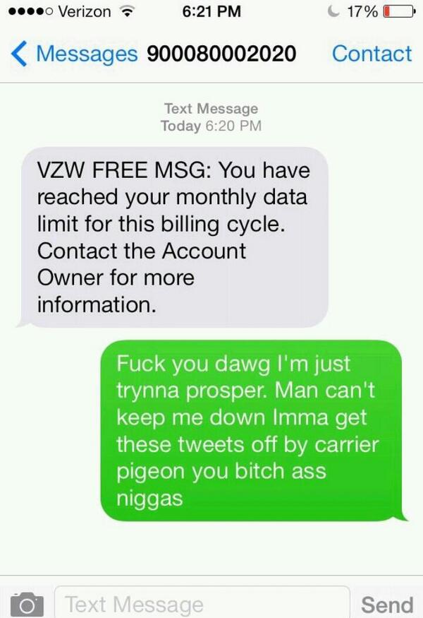 FunnyPicsDepot's tweet photo. Dude just snapped on Verizon. http://t.co/fvOxsEwoop