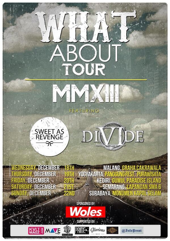 MALANG, YOGYAKARTA, SEMARANG, KEDIRI, SURABAYA ARE YOU READY FOR #WhatAboutTour2013 ?! TOUR STARTS TOMORROW !
