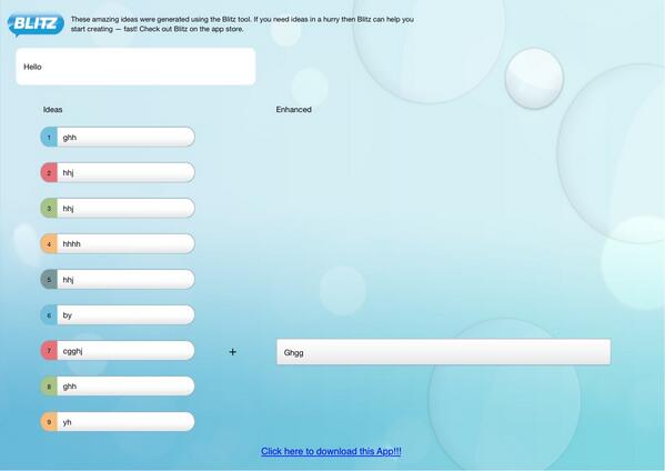 Blitz - The world's fastest creativity &amp; productivity tool: Idea post