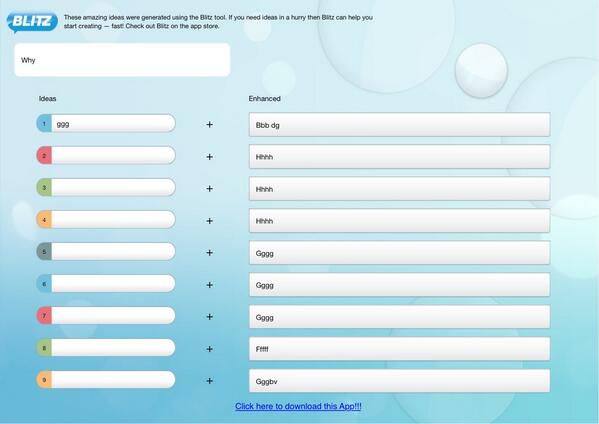 Blitz - The world's fastest creativity &amp; productivity tool: Idea post