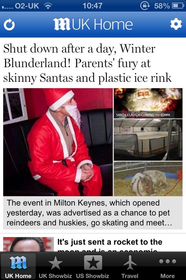 EmilyxRose_x's tweet photo. Hahaha Mk's 'winter blunderland' even made the headlines on This morning too, how embarrassing 👎👎 http://t.co/TD4xPVSaVA