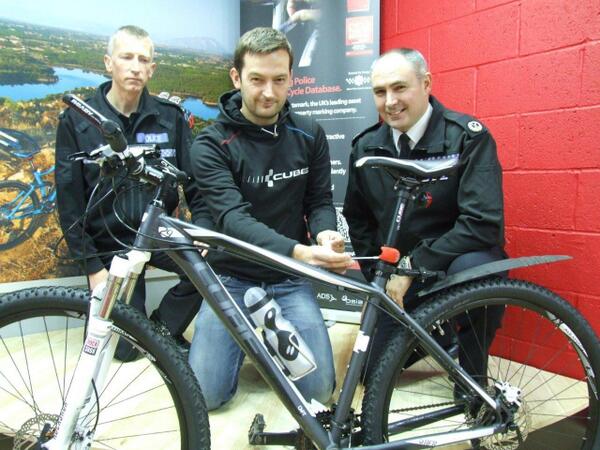 DurhamPolice's tweet photo. Photos from today's launch of Operation Spoke - thanks to Infinity Cycles, Langley Moor. http://t.co/XJhGG4tdmw