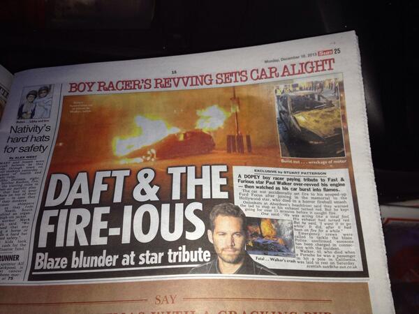 TyReid08's tweet image. It made the paper! #notfast&amp;amp;furious