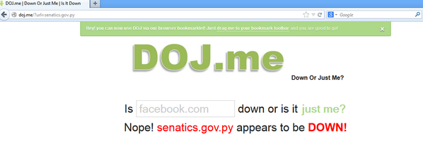 AnonsParaguay's tweet image. #2Test terminado senatics.gov.py  TANGO DOWN !! seguridad nula!! @AntiSec_Defaced