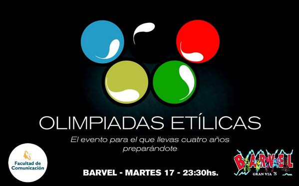 fiestasupsacom's tweet photo. Lucha por el oro y defiende a tu carrera en las OLIMPIADAS ETÍLICAS. Mañana, BARVEL, a partir de las 23:30! http://t.co/klW8hLtuUb