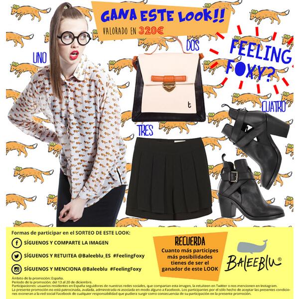 Participa y consigue el #look #FeelingFoxy ! Síguenos, menciona y retuitea la imagen! #makeitgenuine