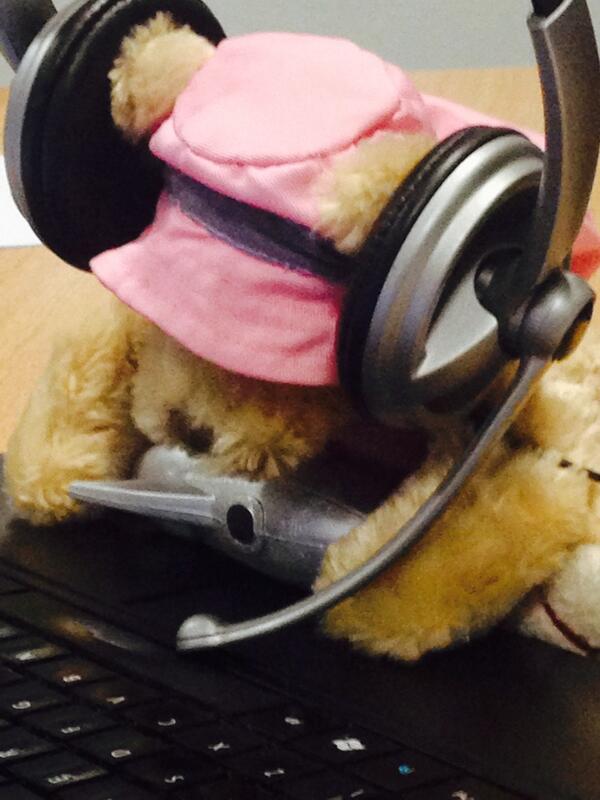 Our sales staff, hard at work