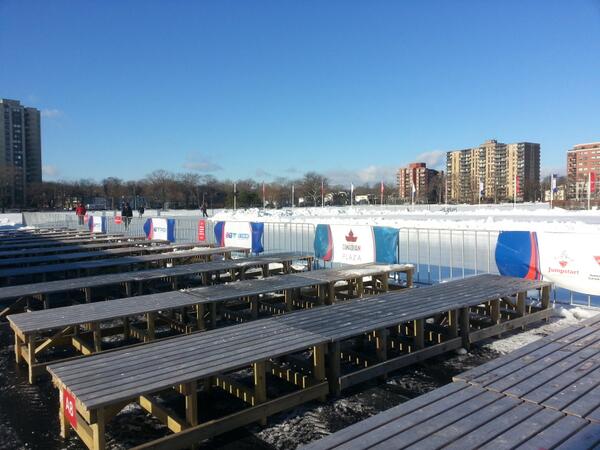 Nice day for a skate at the Oval