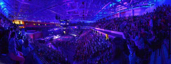 Cool photo from the Mistletoe Meltdown concert held at SECU Arena on Friday.