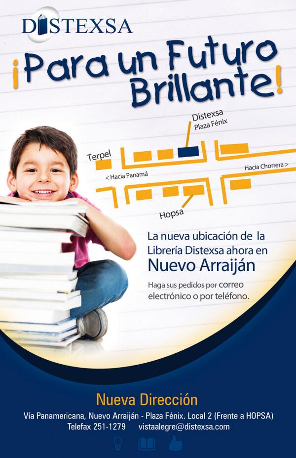 DistexsaLibros's tweet photo. Sucursal en Nuevo Arraiján, para todos nuestros clientes del área oeste http://t.co/8elERCMUmQ