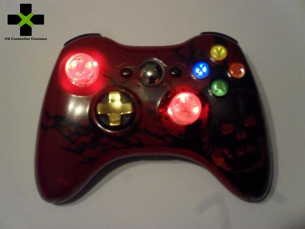 ozcontrolcustom's tweet image. Gears of War Controller with led's