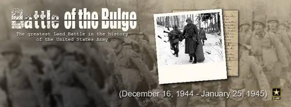 USArmy's tweet photo. On this day in 1944, Battle of the Bulge begins http://t.co/p5n6QrKviI (photo via @SoldiersMag) http://t.co/Cu1L7gF14i