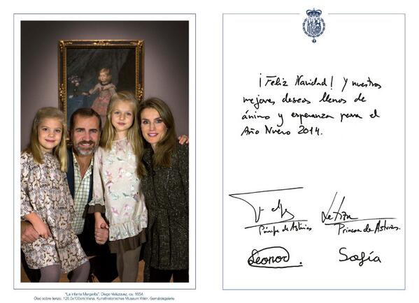 monarquia_esp's tweet photo. Felicitación de Navidad de Sus Altezas Reales los Príncipes de Asturias y de las Infantas Leonor y Sofía. http://t.co/PCLCGiGwuF