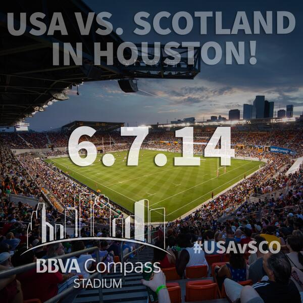 USARugby's tweet photo. TICKETS ON SALE NOW for #USAvSCO @BBVACompassStdm June 7, 2014. Purchase here: https://t.co/DeOv0lpbOC. http://t.co/h6n5bDrn7b