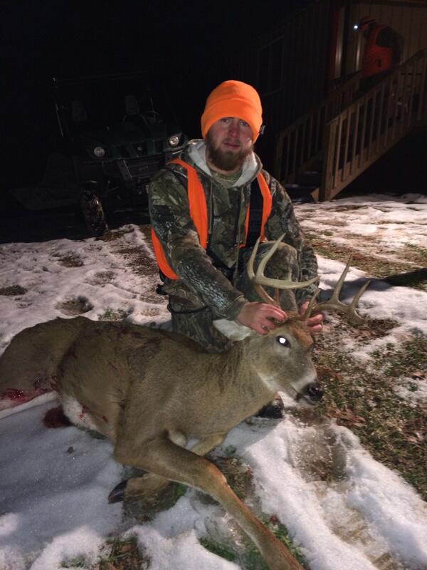 Andy_Mize's tweet photo. Very blessed to be able to harvest a deer this year, even though it's rack fell off, I'm still happy! http://t.co/RmSCNPaTx0