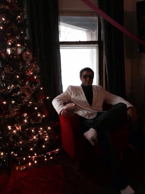 DougJTrue's tweet photo. @StevenTrue rocked the white sport you got me for the event. Made it look good with a turtle neck. #irishcoffee http://t.co/ULv8vwynDX
