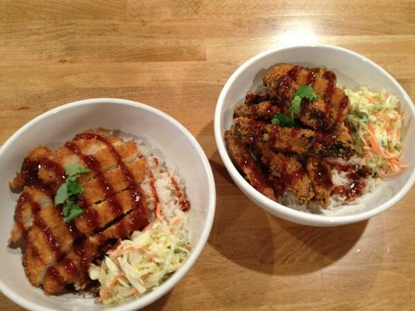 CafeInterOhio's tweet image. $5 #panko fried chicken #Katsu or #portabella Katsu with #Japanese BBQ sauce this week only! See you Tuesday