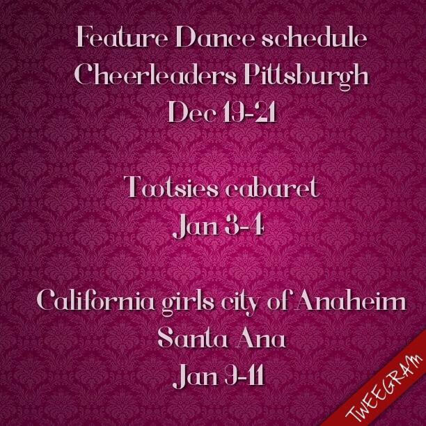 Feature Dance schedule 
Don't miss out on meeting me!! http://t.co/i5zQR4TcEP