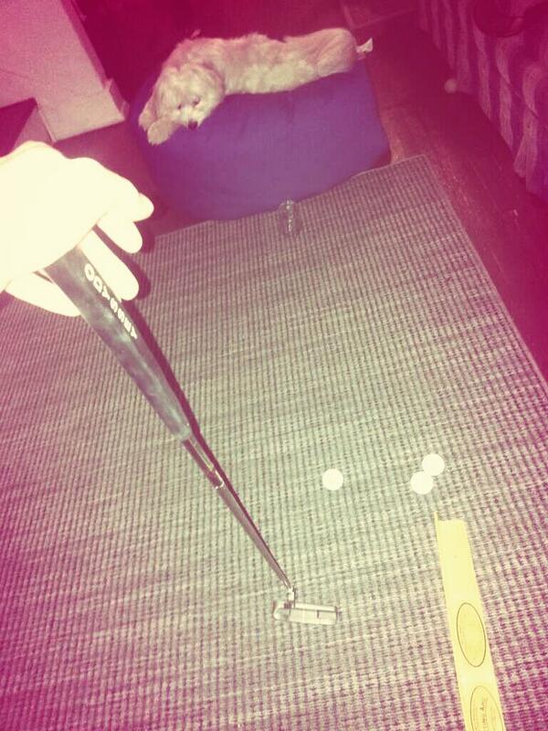 Brett_Cybulski8's tweet image. My putting coach has me working long hrs! #sammythecoach #aimpoint #puttingarc #makeeverything