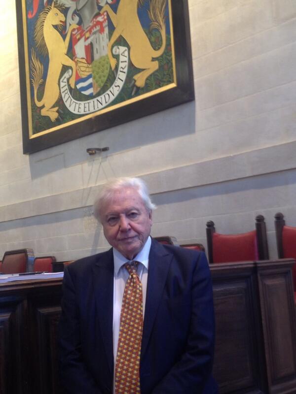 BBCNews's tweet photo. Sir David #Attenborough awarded freedom of Bristol http://t.co/wfs2mmjhQC &amp; http://t.co/fOfwrtWh7w
