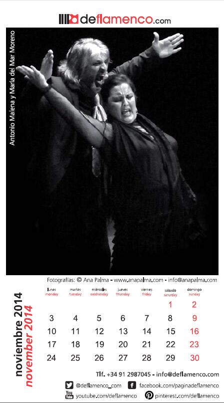 "<a href="/deflamenco_com/">deflamenco</a>: Calendario Flamenco 2014. Noviembre  deflamenco.com/revista/galeri… "