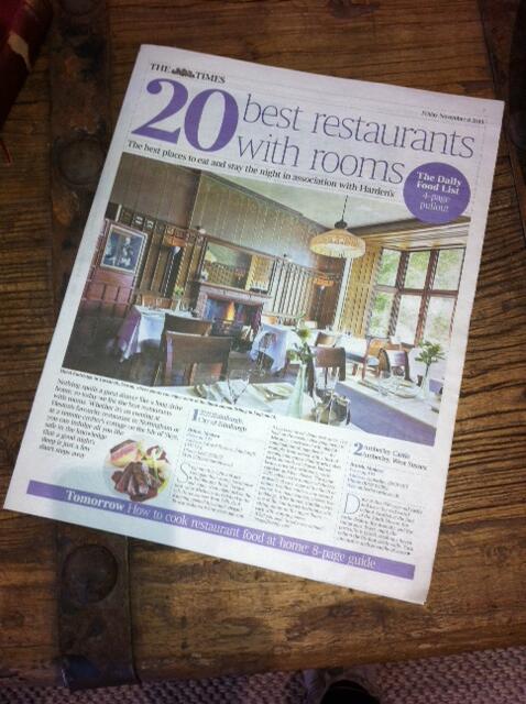 generaltarleton's tweet photo. We were listed as one of the Top 20 Best Restaurants with Rooms by The Times recently #Yorkshire http://t.co/eVY2jqhUkB