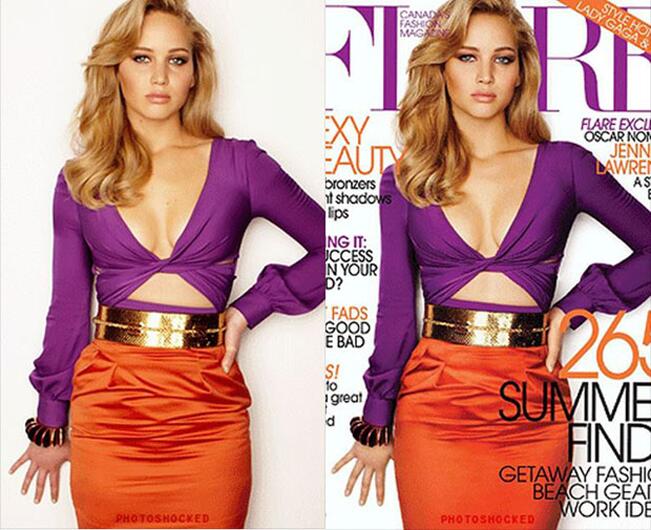 photoshop before and after jennifer lawrence