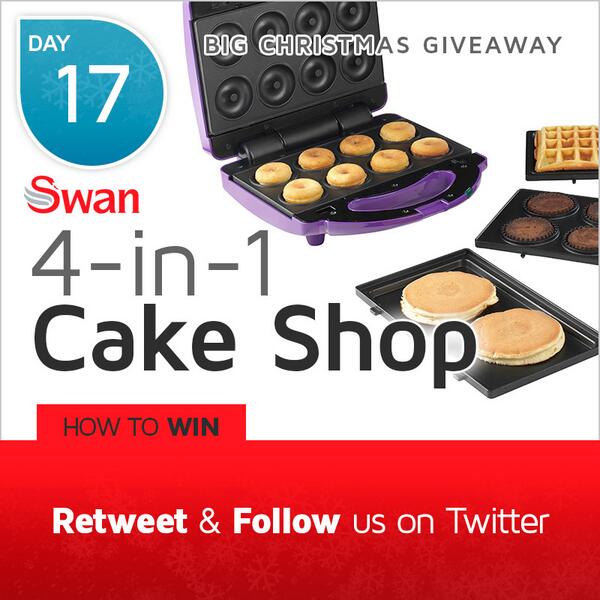 SwanBrandUK's tweet photo. Day 17 WIN a @ComeDineWithMe Cake Shop by Swan? Follow &amp; RT to Enter #SwanGifts #GoodLuck #CDWM http://t.co/G4eb6tYzqv