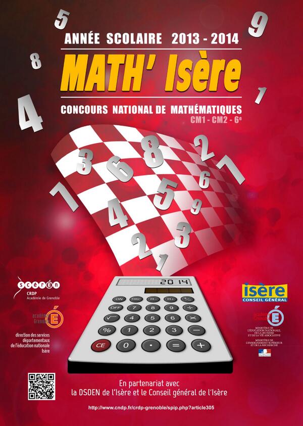 Canope_grenoble's tweet image. Les inscriptions sont toujours ouvertes pour le Concours Math'Isère 2013-2014 !
Infos : bit.ly/inscriptions-m…