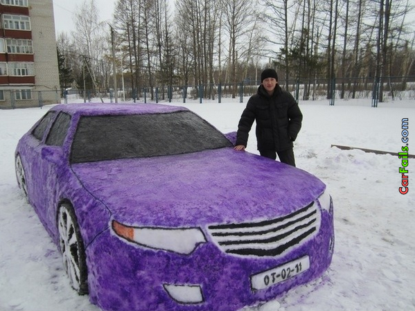 GulloFord's tweet image. No way we would have enough snow in Texas to do this. #Snowcar