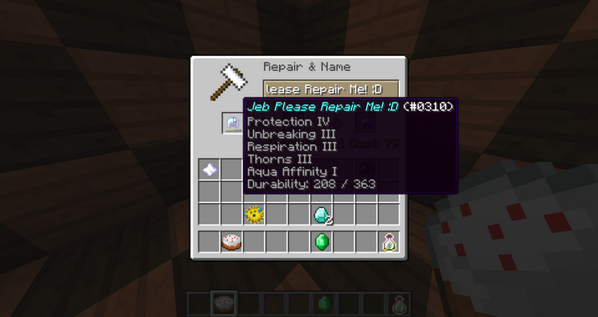 ElRichMC's tweet image. Hi @jeb_ now that you're changing xp costs in anvils can you change the max cost in survival to infinite please :)