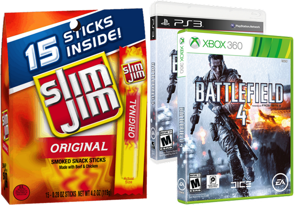 Get in-game content for Battlefield 4 with purchase of <a href="/SlimJim/">Slim Jim 🚀</a> Snack Sticks 15 pack at Target!