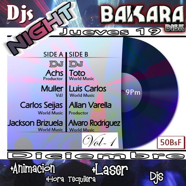 servicioenlinea's tweet photo. Este Jueves 19 en BAKARA es la rumba... Los mejores Djs colocando la mejor musica !! http://t.co/zLv6QQaWvv