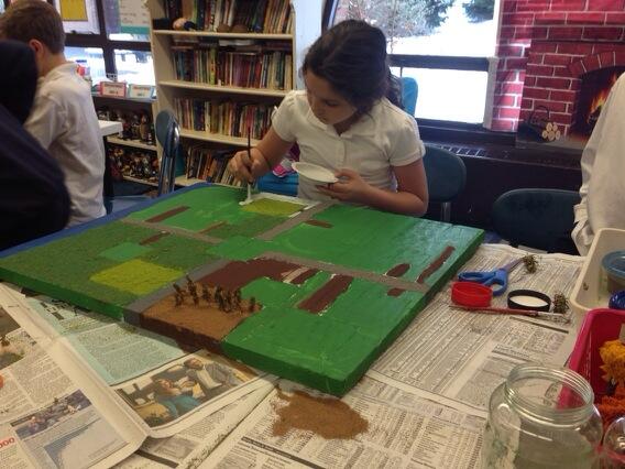 We are decorating our   #colonialvillage. It is really cool and really fun!