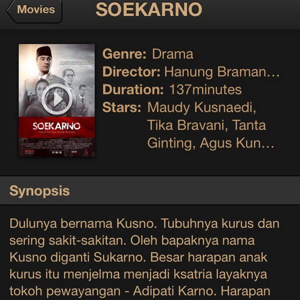 IskandarFerdy's tweet photo. Soekarno..wajib ntn.. Amazingg  #viaUberSocial http://t.co/lMoRVeyF8v