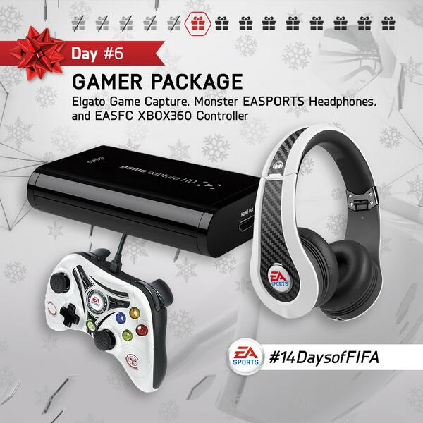 Day 6: Gamer package! Follow @EASPORTSFIFA and Retweet for a chance to win. #14DaysofFIFA