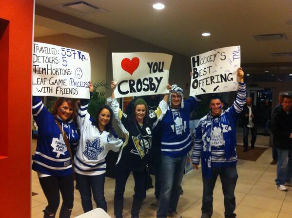 driscoamanda's tweet photo. Great game last night ! @penguins @MarioLemieuxFdn @MapleLeafs http://t.co/udMmA23JT9