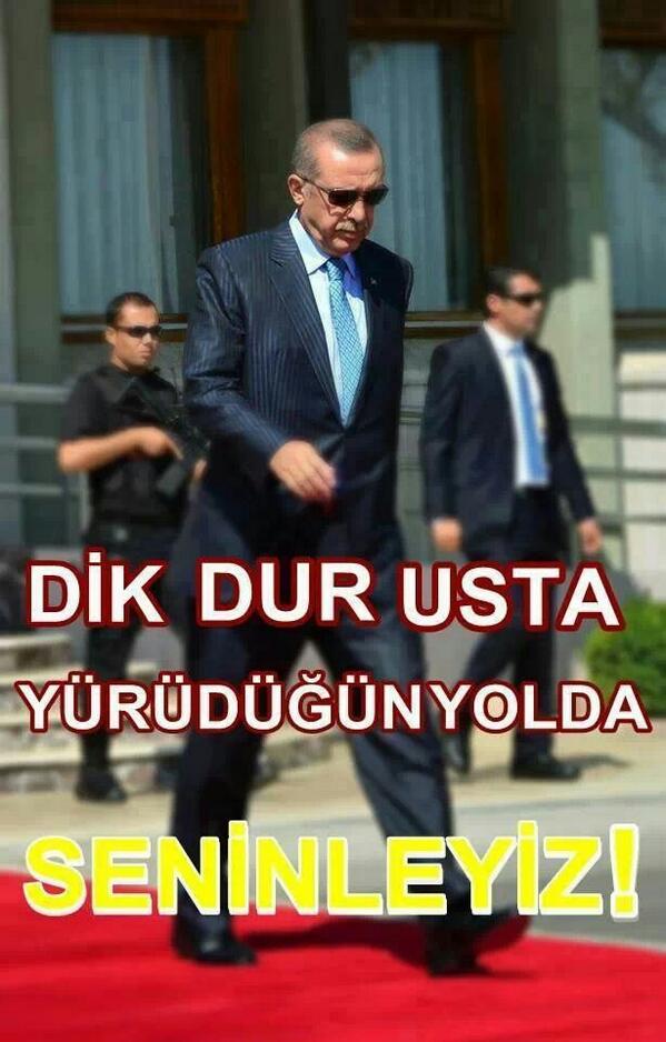 bahazaman's tweet photo. Yikilmadik yikilmayacaz ayaktayiz seni ezdirmeyiz arkandayiz usta @RT_Erdogan http://t.co/ANIuSvOWIl