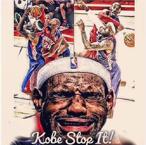 LebronYouSuck's tweet photo. Kobe stop it #throwback http://t.co/CLk6DxvXqC