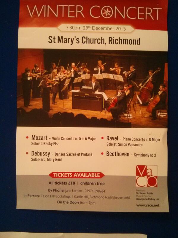 Looking forward to welcoming the Vacation Orchestra for their Christmas Concert on Sunday 29th December at 7.30pm