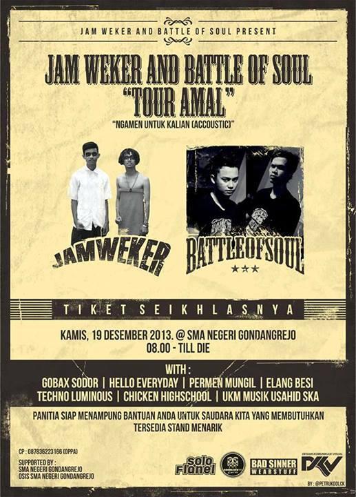 #EventToday TOUR AMAL | 8PM-End at SMA N Gondangrejo, Karanganyar | #SURAKARTA666 surakarta666.blogspot.com/2013/12/Tour-A…