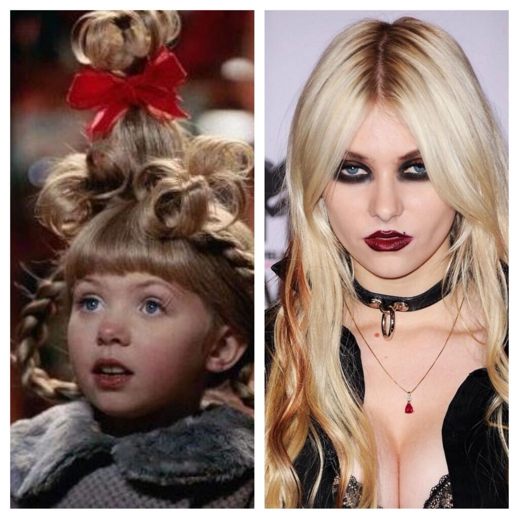 Eric Fawcett on X: "Then and now of Taylor Momsen, who played the adorable Cindy  Lou Who in "How the Grinch Stole Christmas" #Christmas  http://t.co/oLxBzxhHJ3" / X