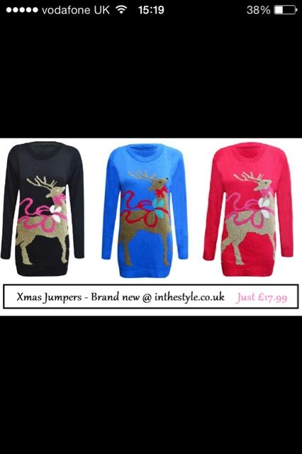 Ladies we have one more blue Xmas jumper sizes 20-24 available must go today- who wants it for £9 !!! Tweet us x