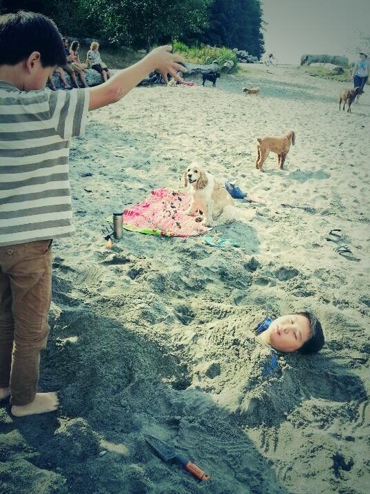 Went to the beach in the summer #sandy