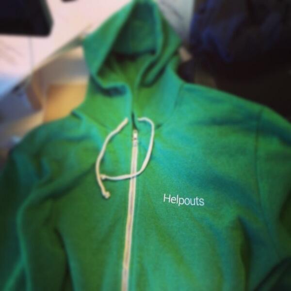 gregghanano's tweet image. Got my #googlehelpouts hoodie! Thanks @google! #helpouts