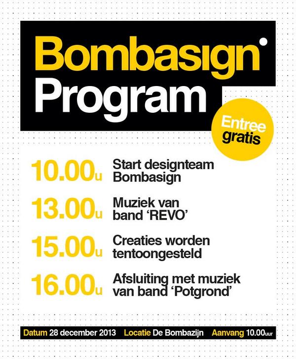 bombasign's tweet photo. Nog 10 dagen en dan is het eindelijk zover! Hierbij het Bombasign-program: http://t.co/zTt1ejUaUE