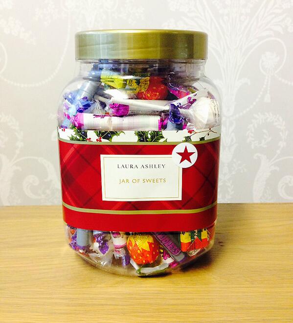 LauraAshleyUK's tweet photo. SEASON'S 'TREATINGS'! RT + FOLLOW @LauraAshleyUK to #WIN this Jar Of Retro Sweeties... http://t.co/5ej91syXTA